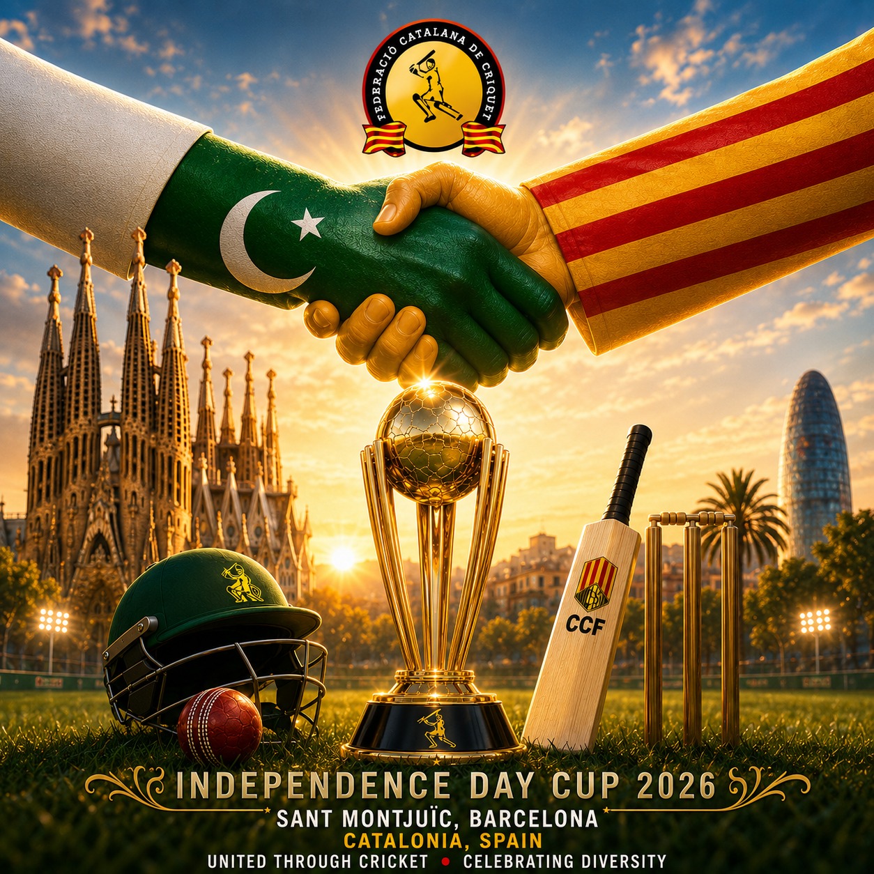 Independence Day Cup 2026 - Pakistan and Catalonia cricket tournament in Barcelona