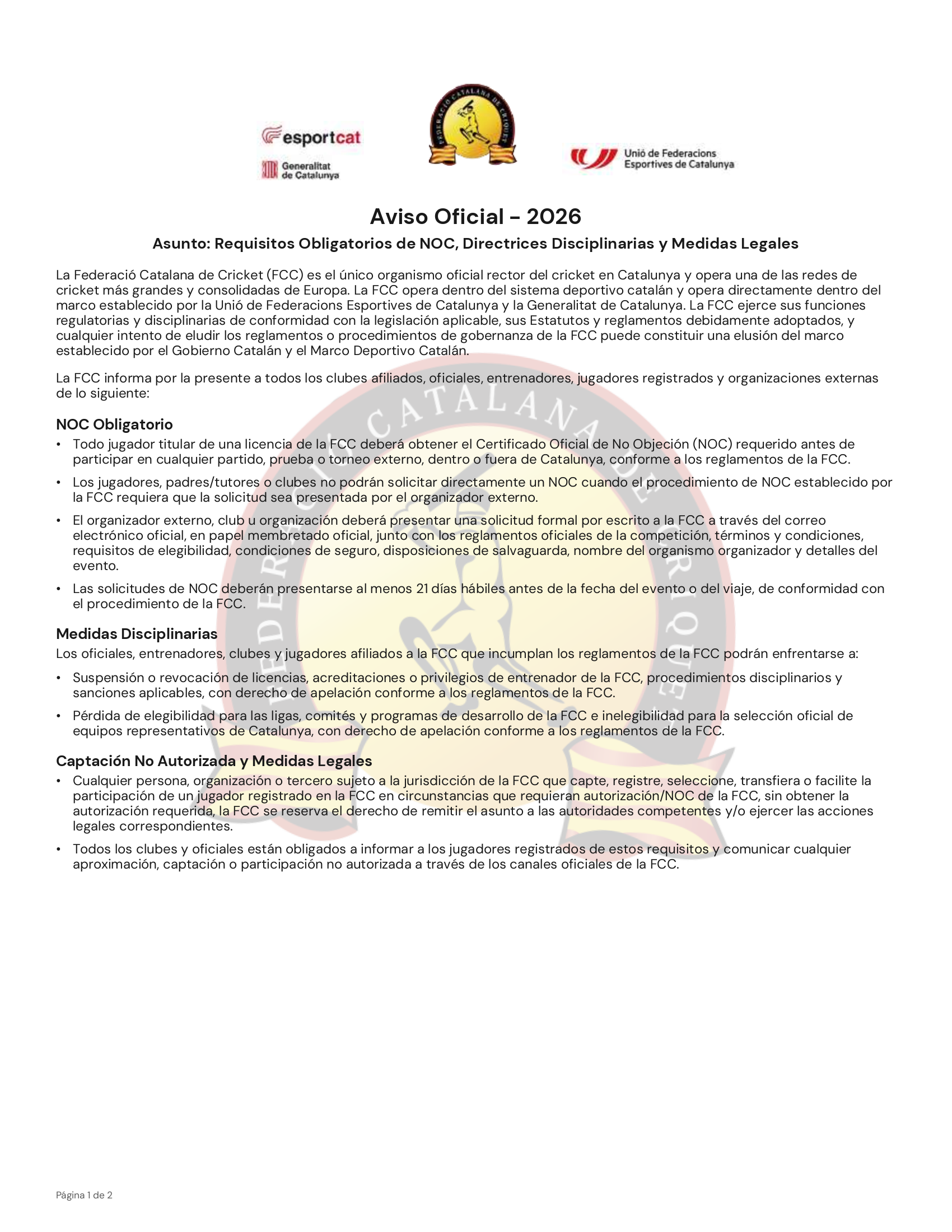 Aviso Oficial - Pagina 1